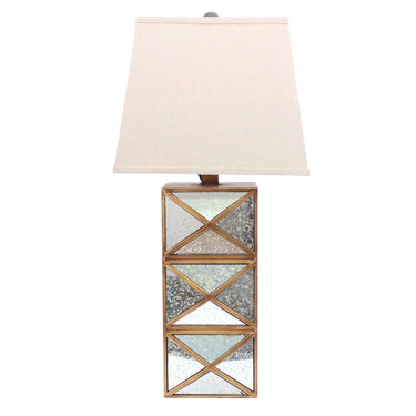 Gold Modern Illusionary Mirrored Base Table Lamp